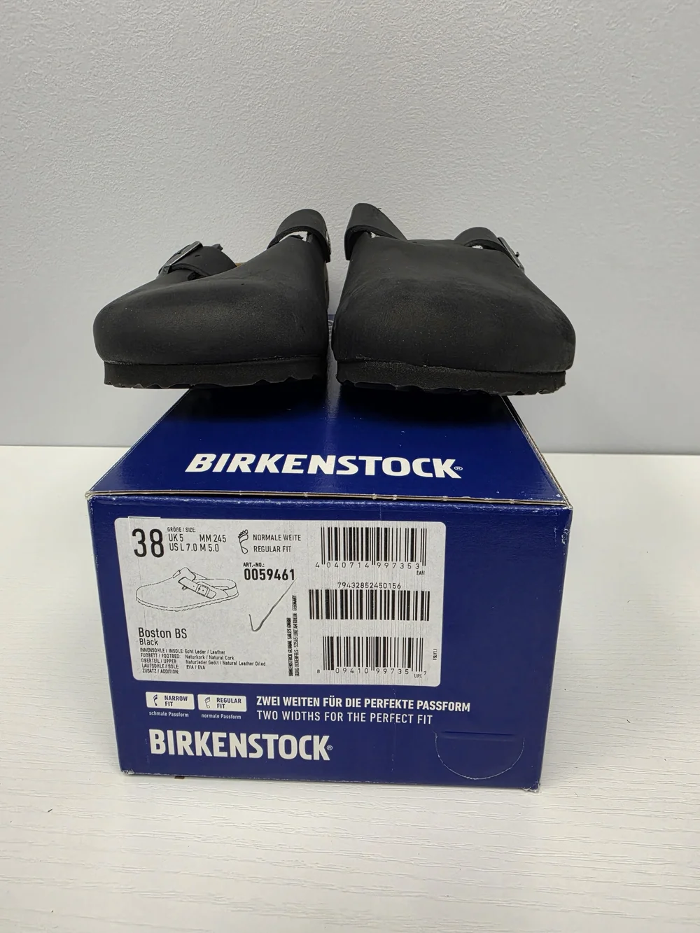 Birkenstock Oiled Leather Boston - Black